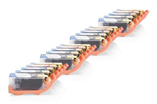 Alt. zu Canon CLI-521 Tinten Sparset (je4xFBK,BK,C,M,Y) 20 Stück mit Chip