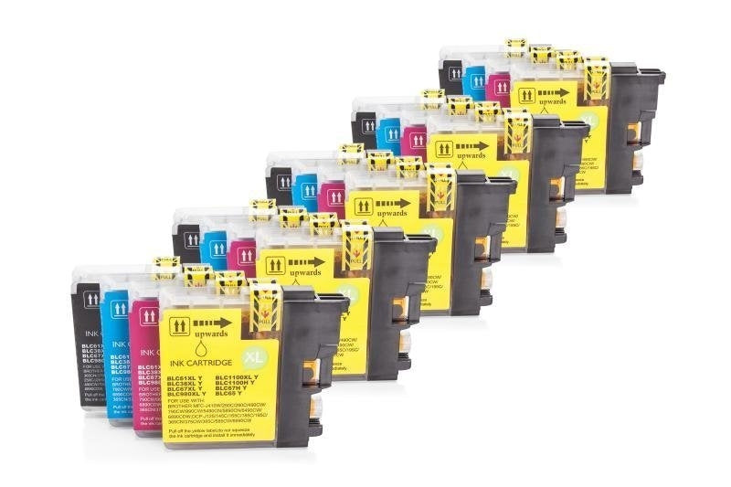 Alternativ zu Brother LC-1100 Tinten Sparset (je 5 x BK,C,M,Y) 20 Stück