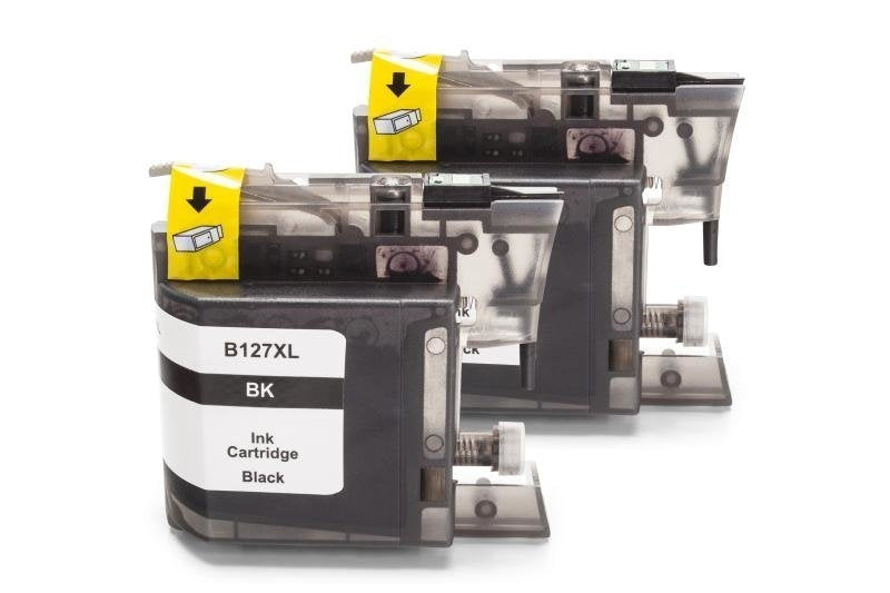 Alternativ zu Brother LC-127 XL BK Tinten Doppelpack Schwarz mit Chip