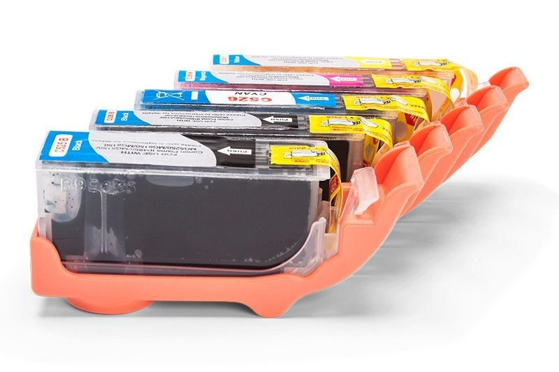 Alternativ zu Canon 4540B001 / CLI-526BK Tinten Sparset (Foto Schwarz, Schwarz, Cyan, Magenta, Gelb, Grau))