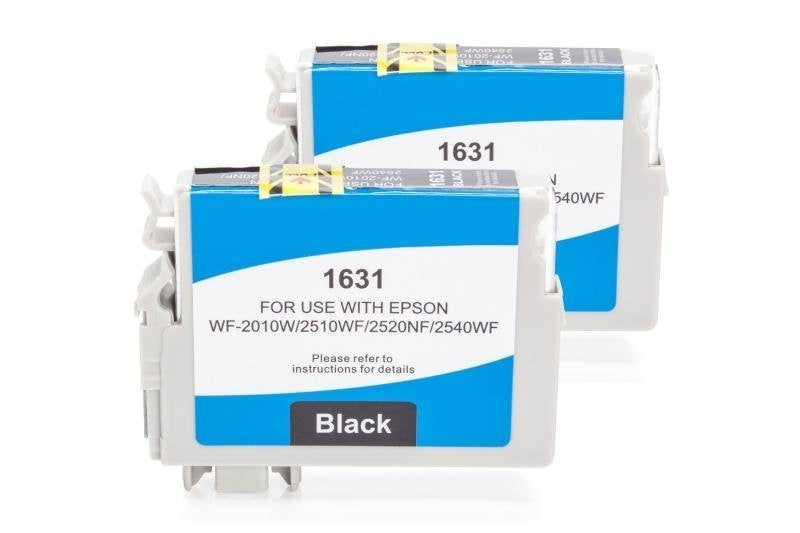 Alternativ zu Epson C13T16314010 / C13T16314012 / T1631 Tinte Doppelpack Schwarz