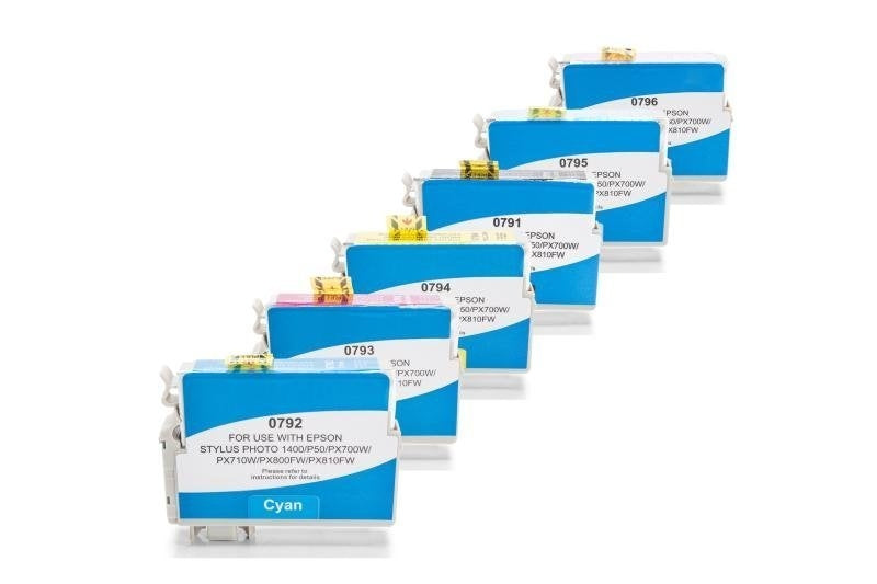 Alternativ zu Epson T0791-T0796 Tinten Sparset (BK,C,M,Y,LC,LM) 6 Stück