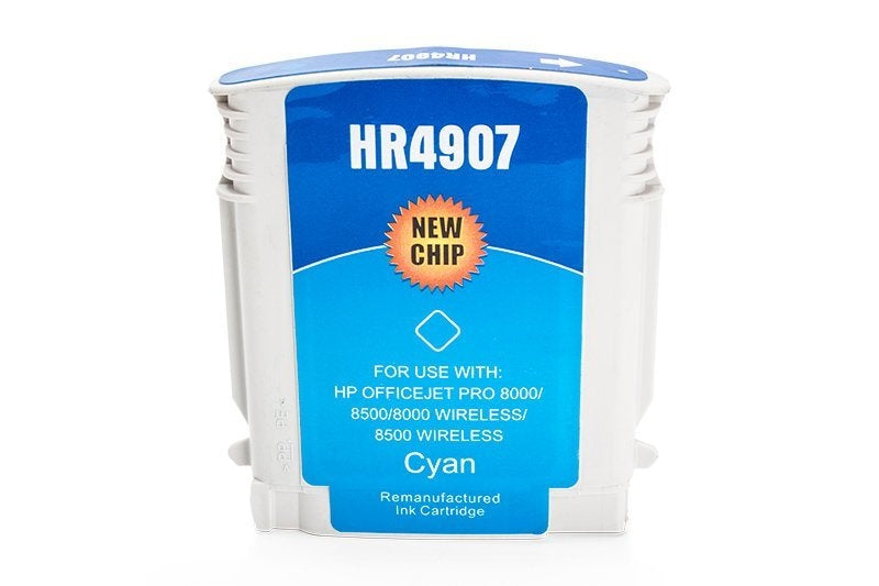Alternativ zu HP C4907AE / Nr 940 XL Tinte Cyan (mit Chip)
