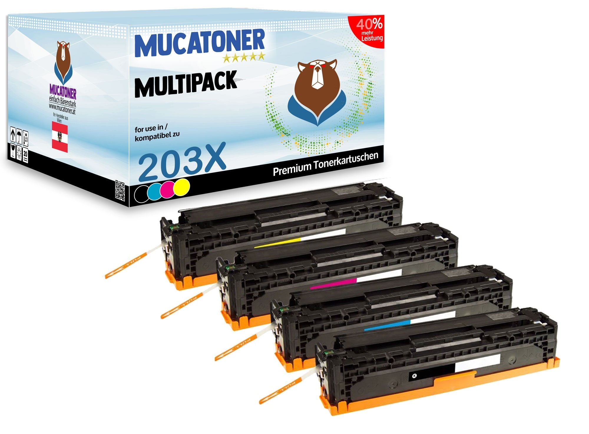 Alternativ zu HP CF540X / 541X / 542X / 543X (203X) Toner Sparset