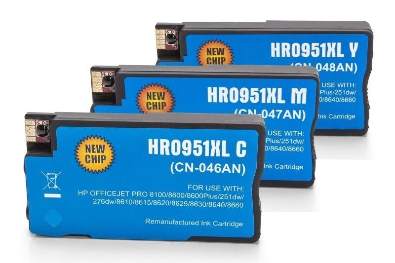 Alternativ zu HP CR712AE / 951 XL Tinten Sparset (Cyan, Magenta, Gelb)