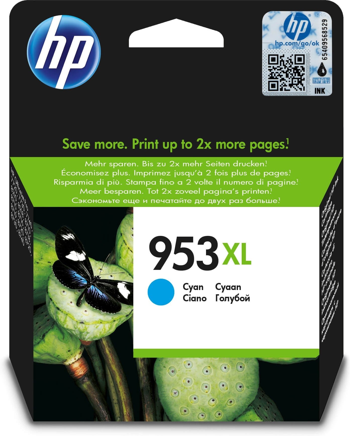 Original HP F6U16AE / 953 XL Tintenpatrone cyan
