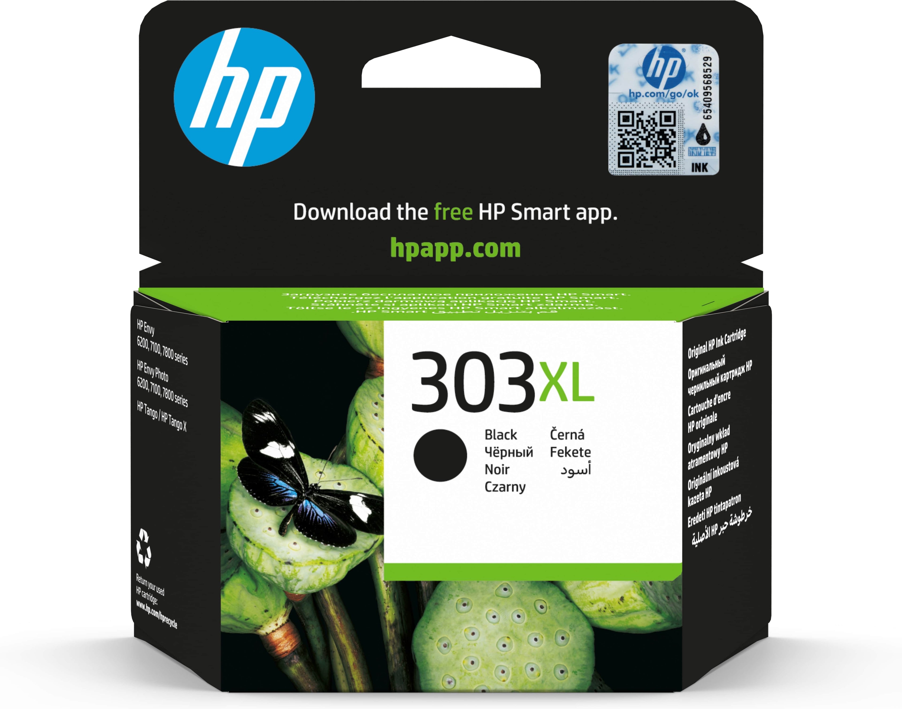 Original HP T6N04AE / 303XL Druckkopfpatrone schwarz