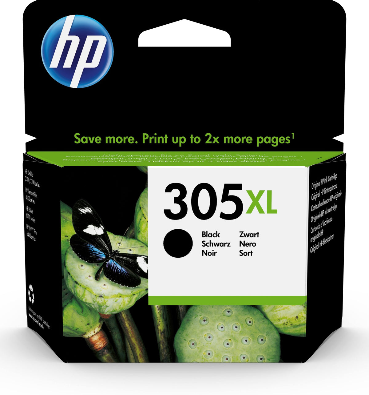 Original HP 3YM62AE / 305XL Druckkopfpatrone schwarz